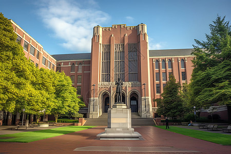 西雅图华盛顿大学的老建筑图片