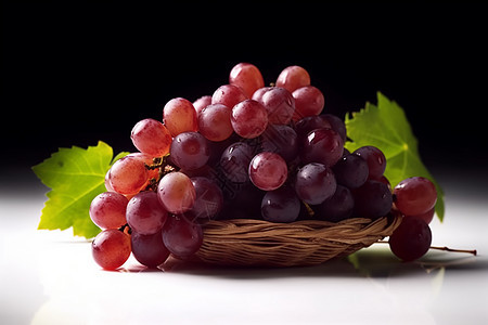 成熟的红葡萄背景图片