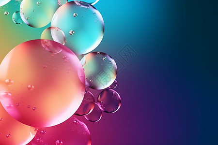 彩色抽象气泡背景图片