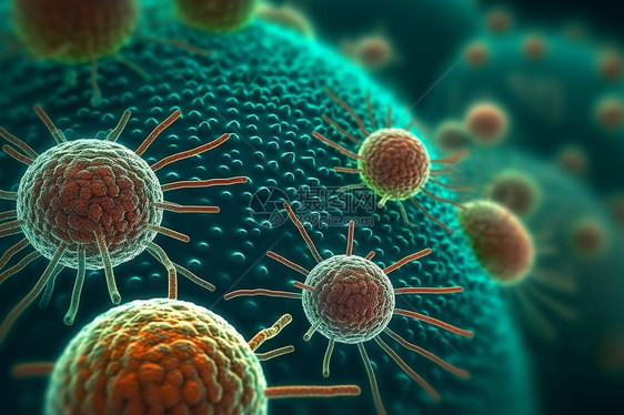 细菌病毒细胞场景图片
