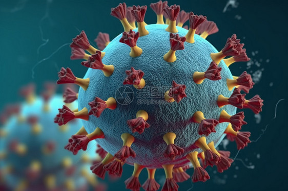 病毒细胞概念场景图片