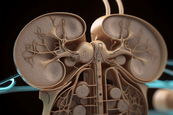 医学实验的肾脏模型图片