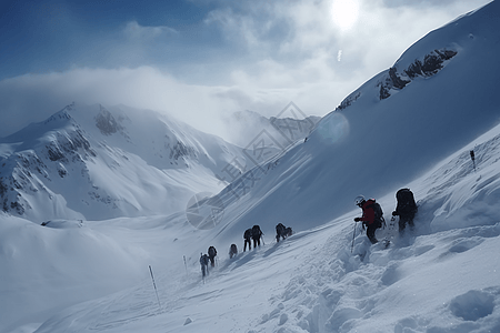 一场突如其来的雪崩图片