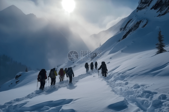 突如其来的雪崩图片