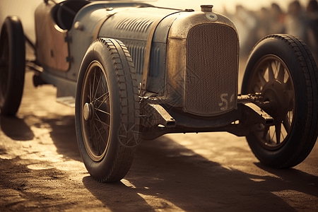 古董风格赛车背景图片