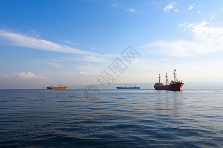 运输港口的船只背景图片