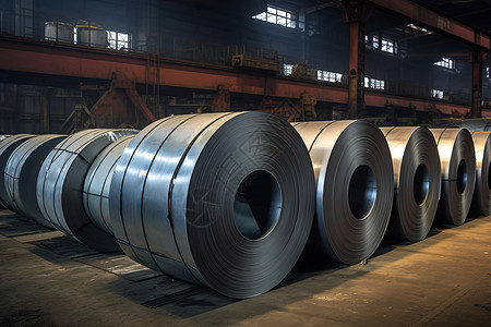 工厂生产的钢卷图片