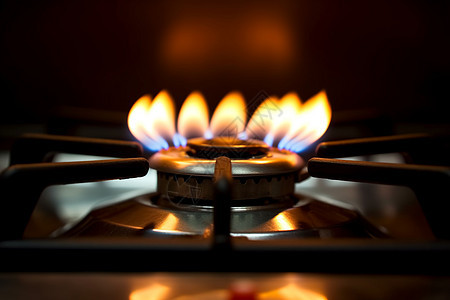 炉灶的燃火图片