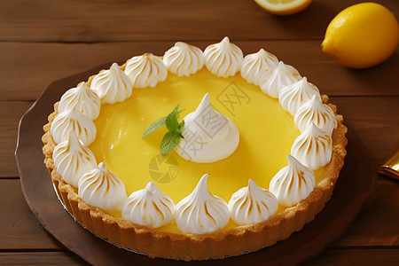 美味的柠檬蛋糕图片