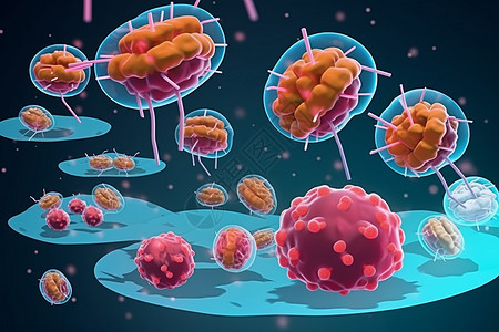 细菌微生物概念背景图片