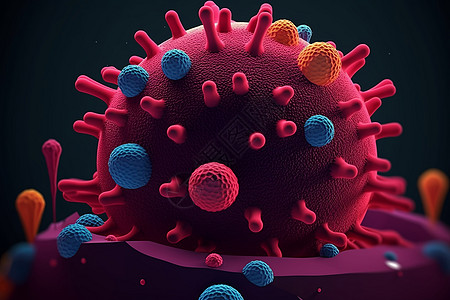 3d微生物病毒图片