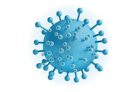蓝色病毒图标图片