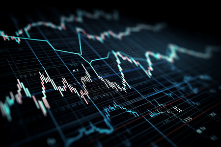 金融理财数字股市走势图背景图片