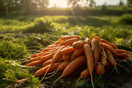 泥土蔬菜一堆新鲜的胡萝卜背景
