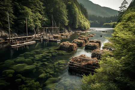 山间的溪流图片