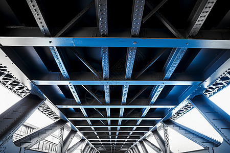 桥下钢结构背景图片