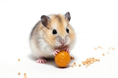 仓鼠在吃坚果图片