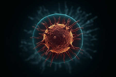 微观病毒分子背景图片