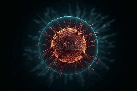 微观病毒分子图片