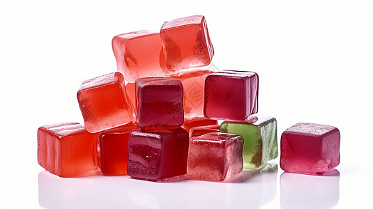 五颜六色的果冻软糖图片