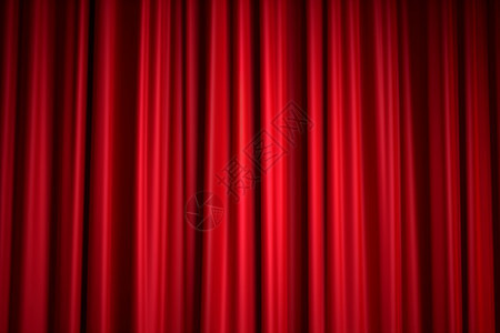 红色舞台幕布窗帘图片