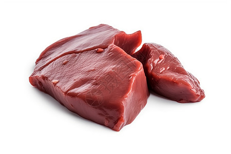 新鲜猪肝动物肝脏高清图片