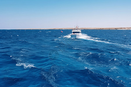 深海气泡海水中的游艇背景