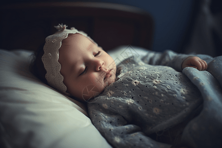 美梦中的婴儿背景图片