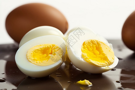 白煮蛋新鲜的煮鸡蛋背景