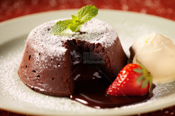 巧克力熔岩蛋糕图片
