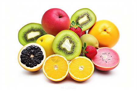 各种健康的水果背景图片