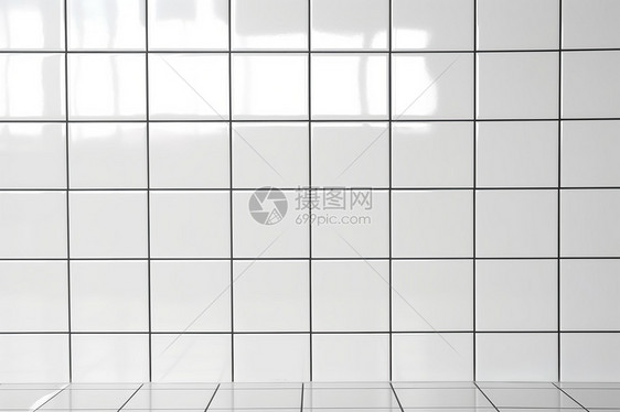 白色光滑的瓷砖墙壁图片