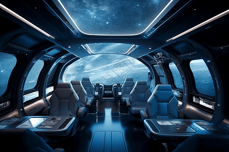 未来派太空旅游体验背景图片