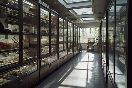 实验室中玻璃柜图片