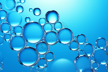 透明气泡蓝色创意图图片
