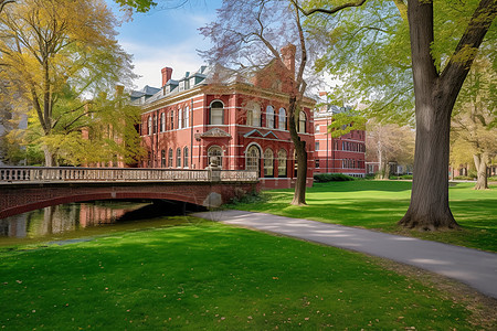 独特自然景观大学校园内自然景观背景