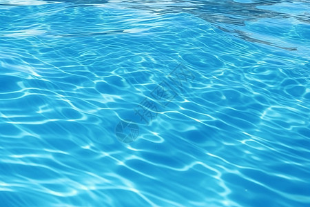 蓝色游泳池的水波图片