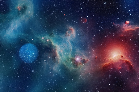 宇宙中的星云概念图背景图片
