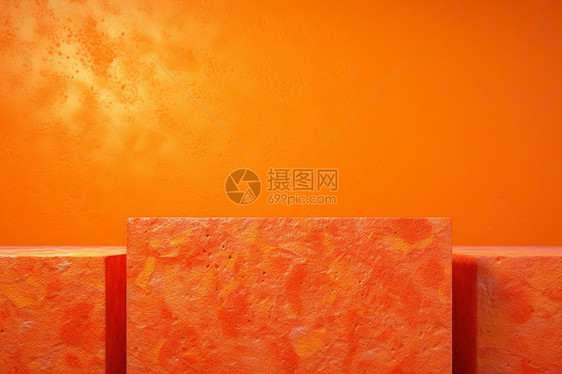 橙色美学质感海绵的背景图片