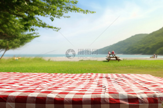 户外野餐餐桌图片