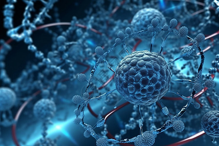 抽象病毒细胞dna链背景图片