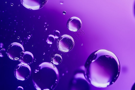 透明气泡紫色背景图片