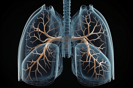 肺部治疗医学实验室的肺部模型设计图片