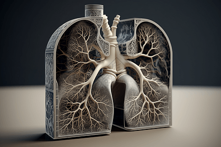 人体肺部的模型图片