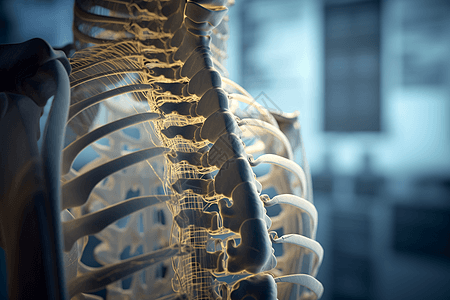 医疗使用的脊柱模型图片