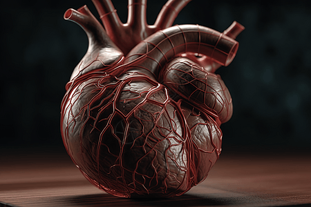 心脏病学的3D模型背景图片