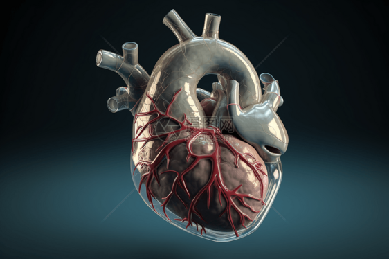 精确的心脏3D模型图片