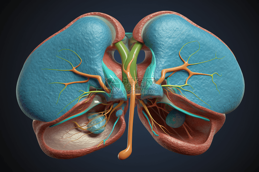 肾上腺的3D模型图片