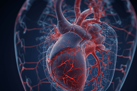 心血管系统3D模型背景图片