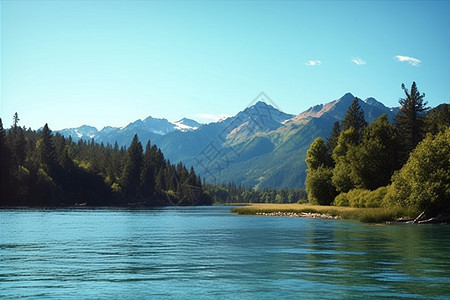 美丽的山川湖海背景图片